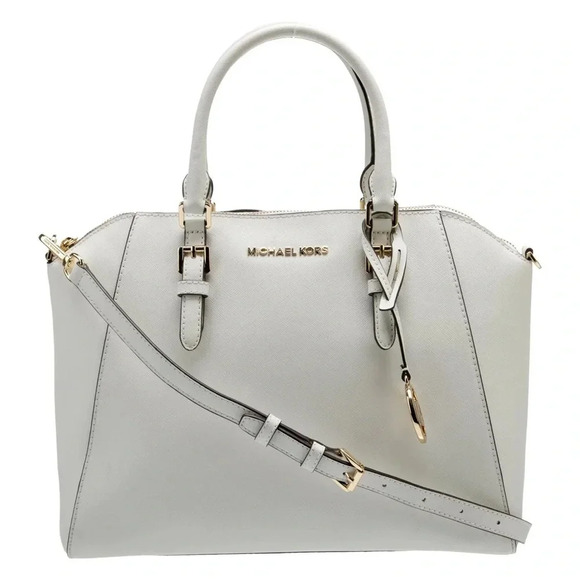 Micheal Kors Ciara Saffiano Leather Satchel/Crossbody Bag - Picture 1 of 16